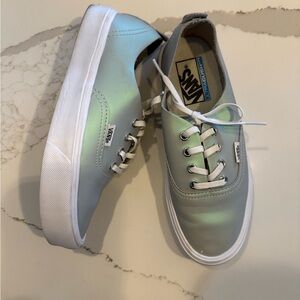 Vans Iridescent Green Low Top Sneakers with White Soles